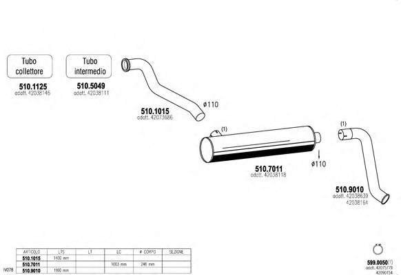 ASSO ARTTRUCK115 Exhaust System